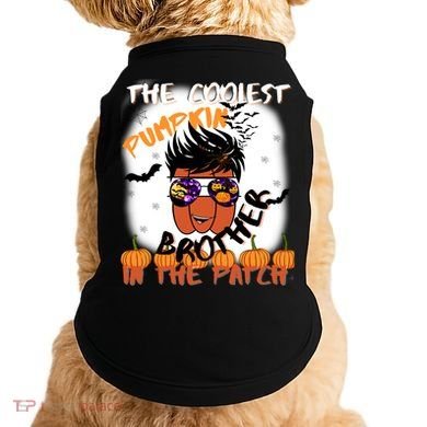 Coolest Pumpkin Brother In The Patch Halloween Gift Doggie Tank
