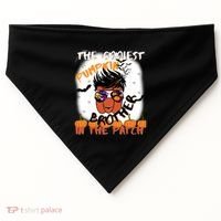 Coolest Pumpkin Brother In The Patch Halloween Gift USA-Made Doggie Bandana thumb 0