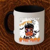 Coolest Pumpkin Brother In The Patch Halloween Gift Coffee Mug thumb 2