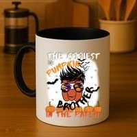 Coolest Pumpkin Brother In The Patch Halloween Gift Coffee Mug thumb 4