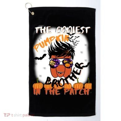 Coolest Pumpkin Brother In The Patch Halloween Gift Golf Towel