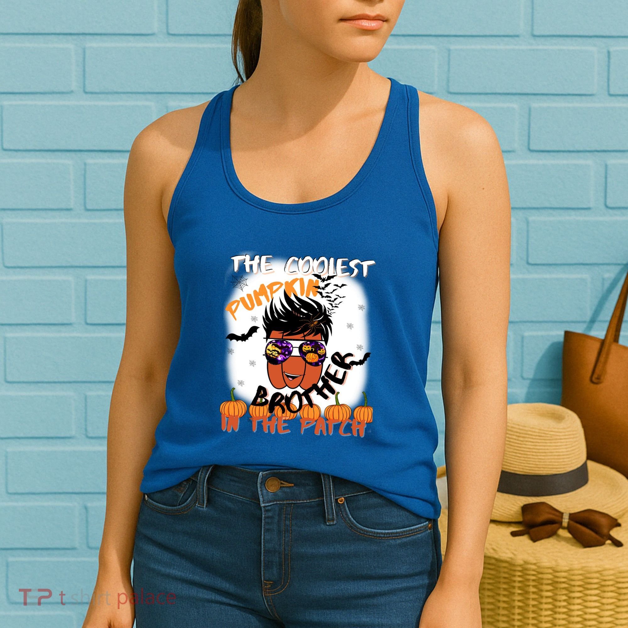 Coolest Pumpkin Brother In The Patch Halloween Gift Women's Tank Top