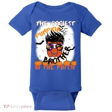 Coolest Pumpkin Brother In The Patch Halloween Gift Baby Bodysuit