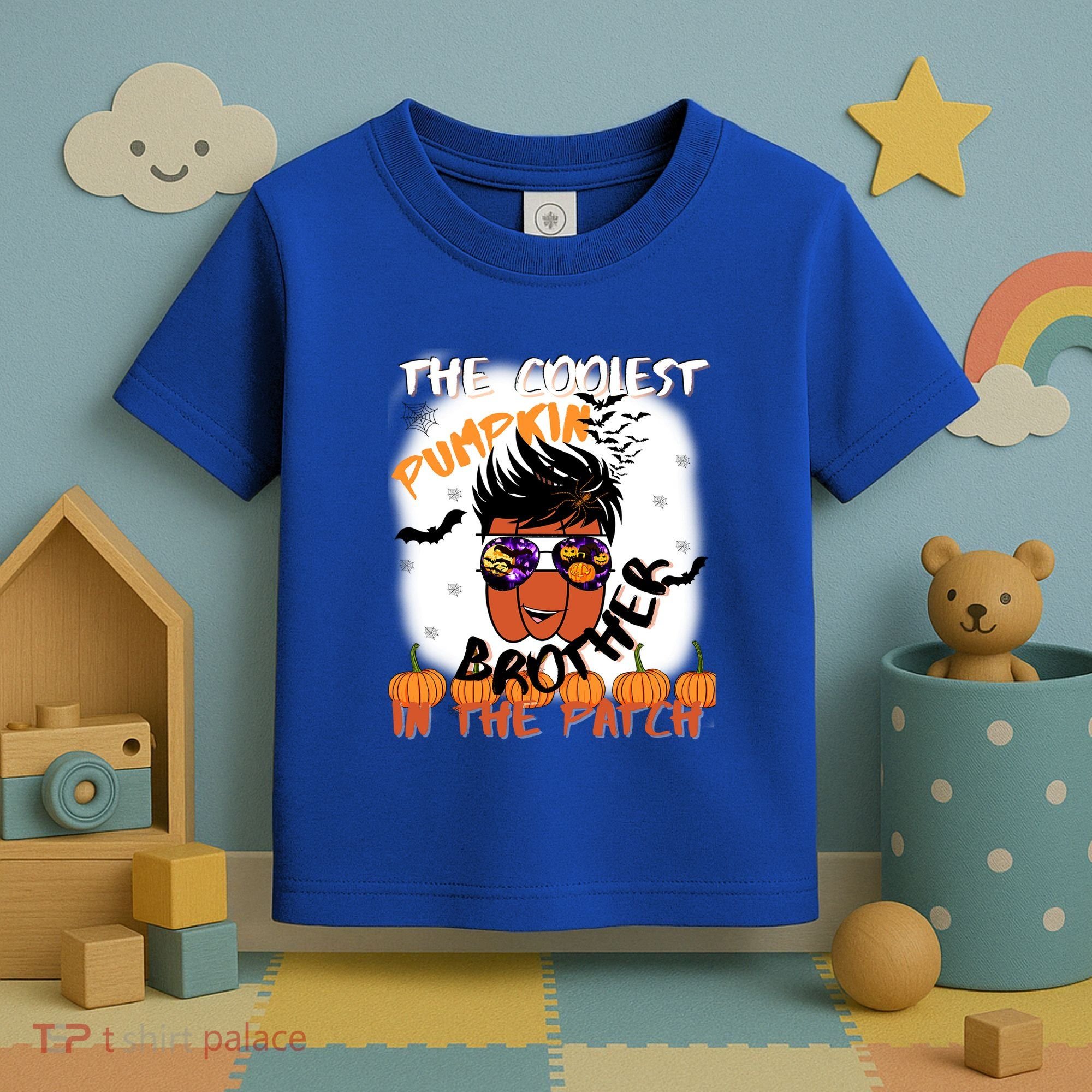 Coolest Pumpkin Brother In The Patch Halloween Gift Toddler T-Shirt