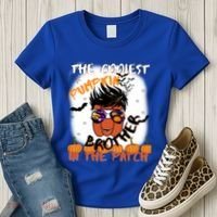 Coolest Pumpkin Brother In The Patch Halloween Gift Women's T-Shirt thumb 3
