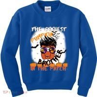Coolest Pumpkin Brother In The Patch Halloween Gift Kids Sweatshirt thumb 0