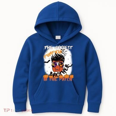 Coolest Pumpkin Brother In The Patch Halloween Gift Kids Hoodie