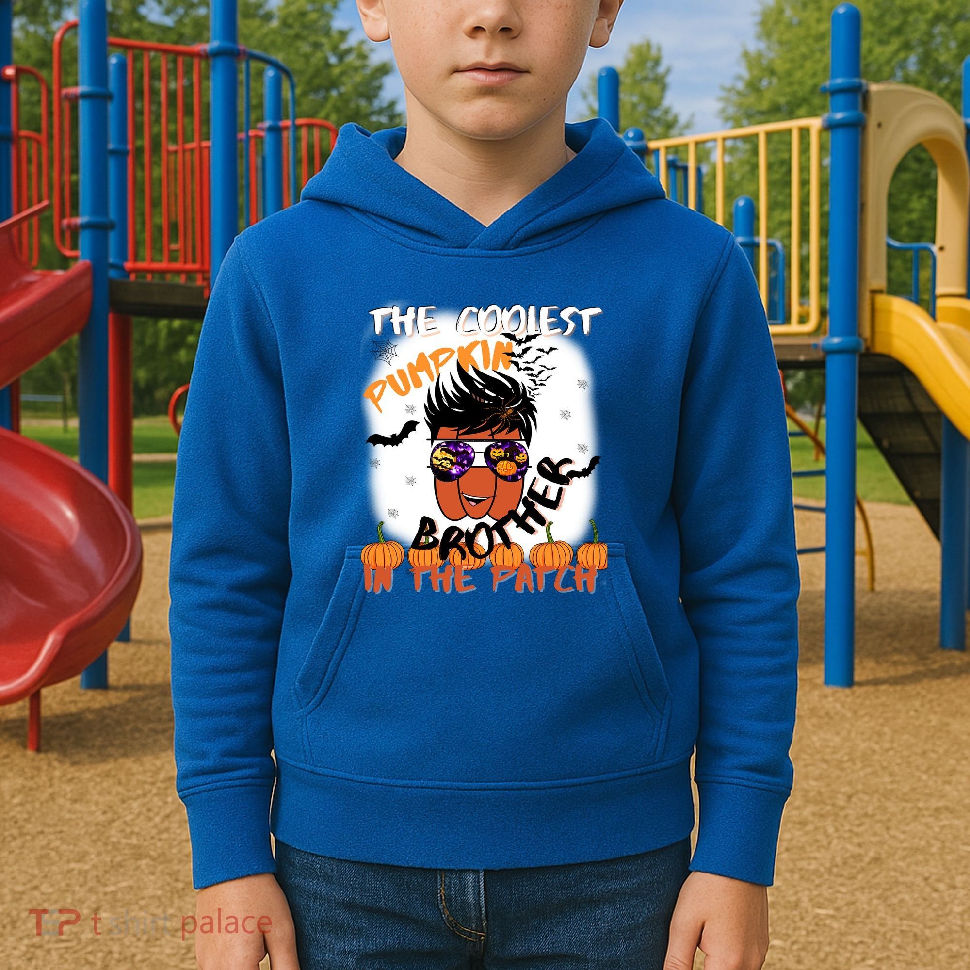 Coolest Pumpkin Brother In The Patch Halloween Gift Kids Hoodie