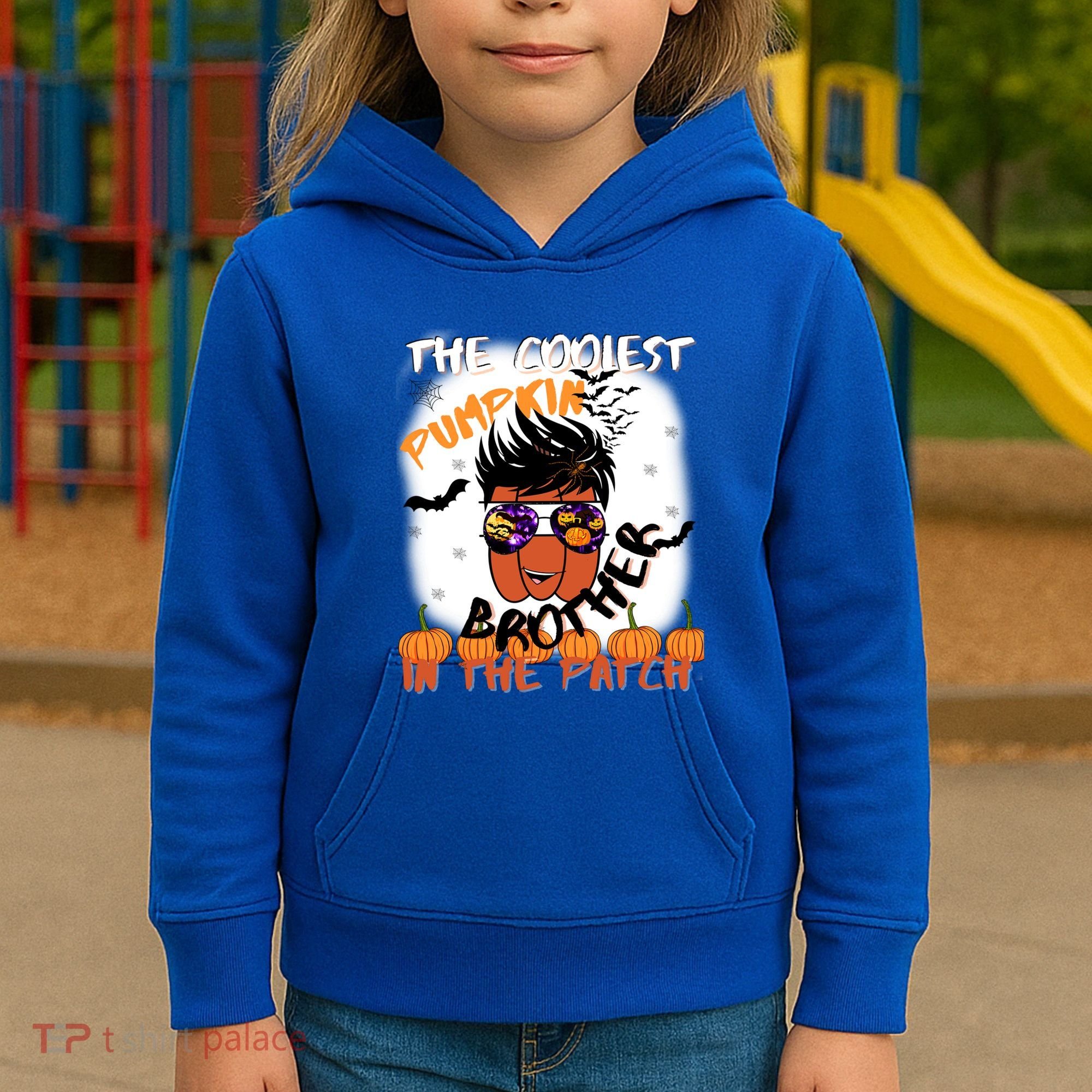 Coolest Pumpkin Brother In The Patch Halloween Gift Kids Hoodie