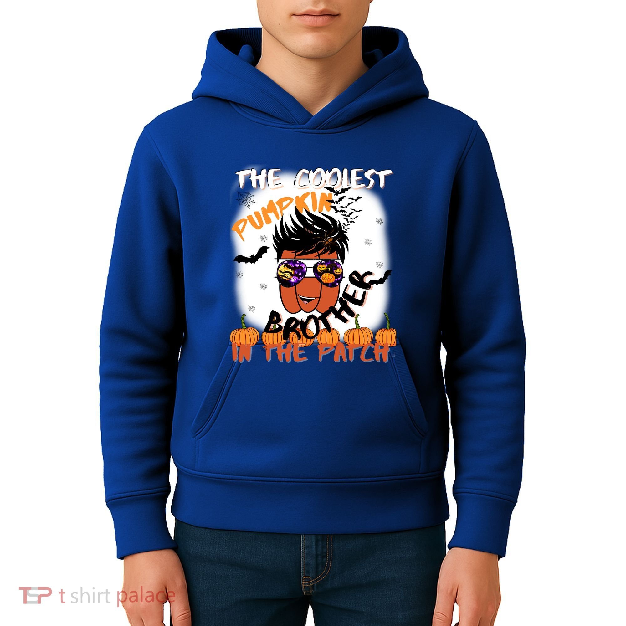 Coolest Pumpkin Brother In The Patch Halloween Gift Kids Hoodie