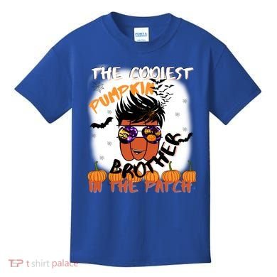 Coolest Pumpkin Brother In The Patch Halloween Gift Kids T-Shirt