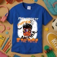 Coolest Pumpkin Brother In The Patch Halloween Gift Kids T-Shirt thumb 3