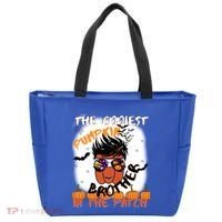 Coolest Pumpkin Brother In The Patch Halloween Gift Tote Bag thumb 0