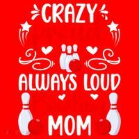 Crazy Proud Bowling Mom Of A Bowler Mama Bowling Mother Gift Santa Hat thumb 1