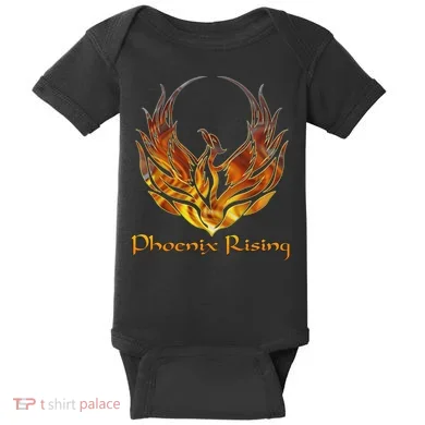 Cool Phoenix Bird Rising Baby Bodysuit