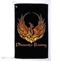 Cool Phoenix Bird Rising Golf Towel thumb 0