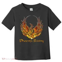 Cool Phoenix Bird Rising Toddler T-Shirt thumb 0