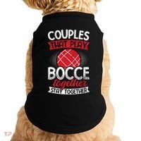 Couples Play Bocce Together Stay Together Bocce Ball Gift Doggie Tank thumb 0