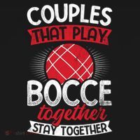 Couples Play Bocce Together Stay Together Bocce Ball Gift Backpack thumb 2