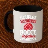 Couples Play Bocce Together Stay Together Bocce Ball Gift Coffee Mug thumb 2