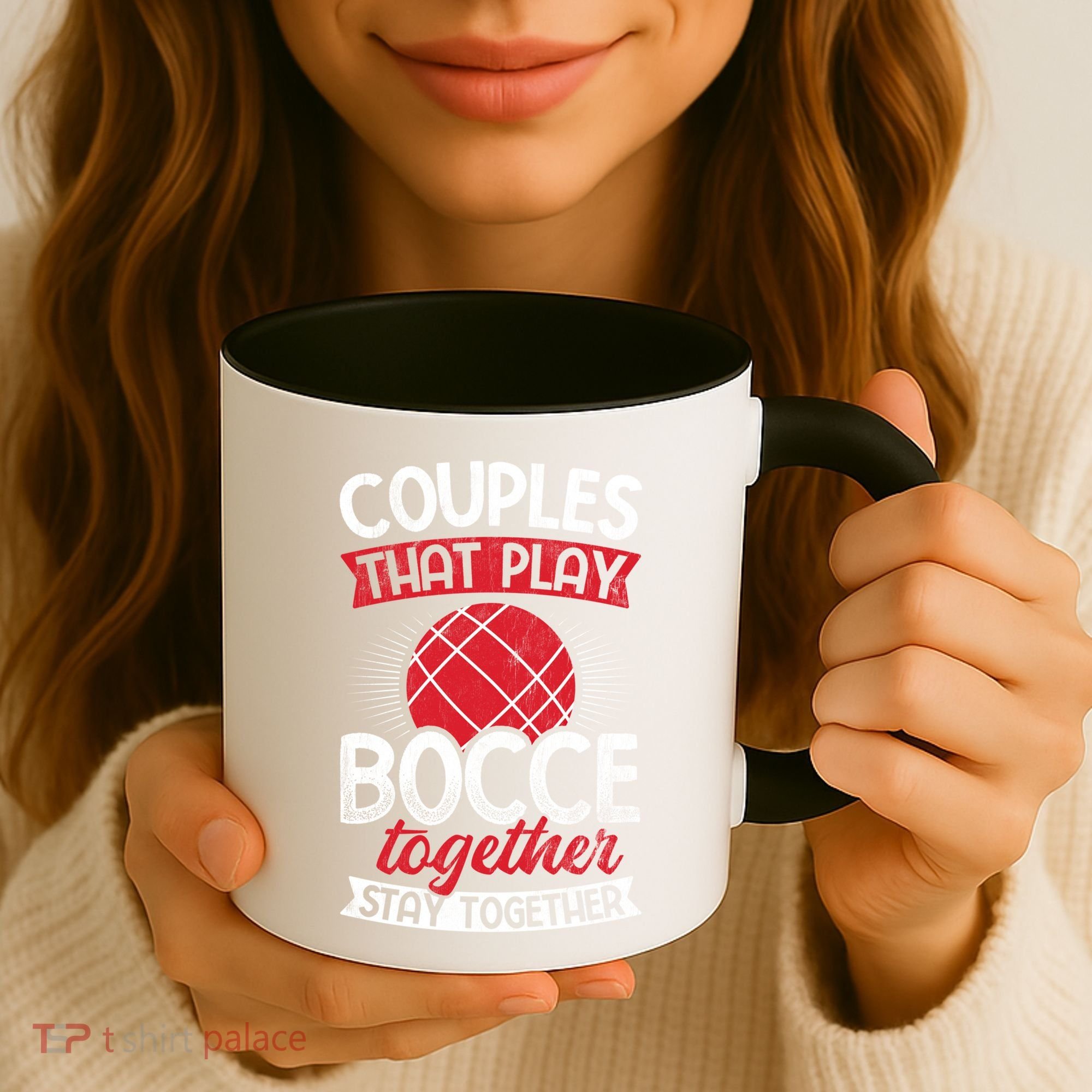 Couples Play Bocce Together Stay Together Bocce Ball Gift Coffee Mug