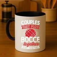 Couples Play Bocce Together Stay Together Bocce Ball Gift Coffee Mug thumb 4