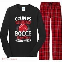 Couples Play Bocce Together Stay Together Bocce Ball Gift Long Sleeve Pajama Set thumb 0