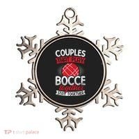 Couples Play Bocce Together Stay Together Bocce Ball Gift Ornament thumb 0