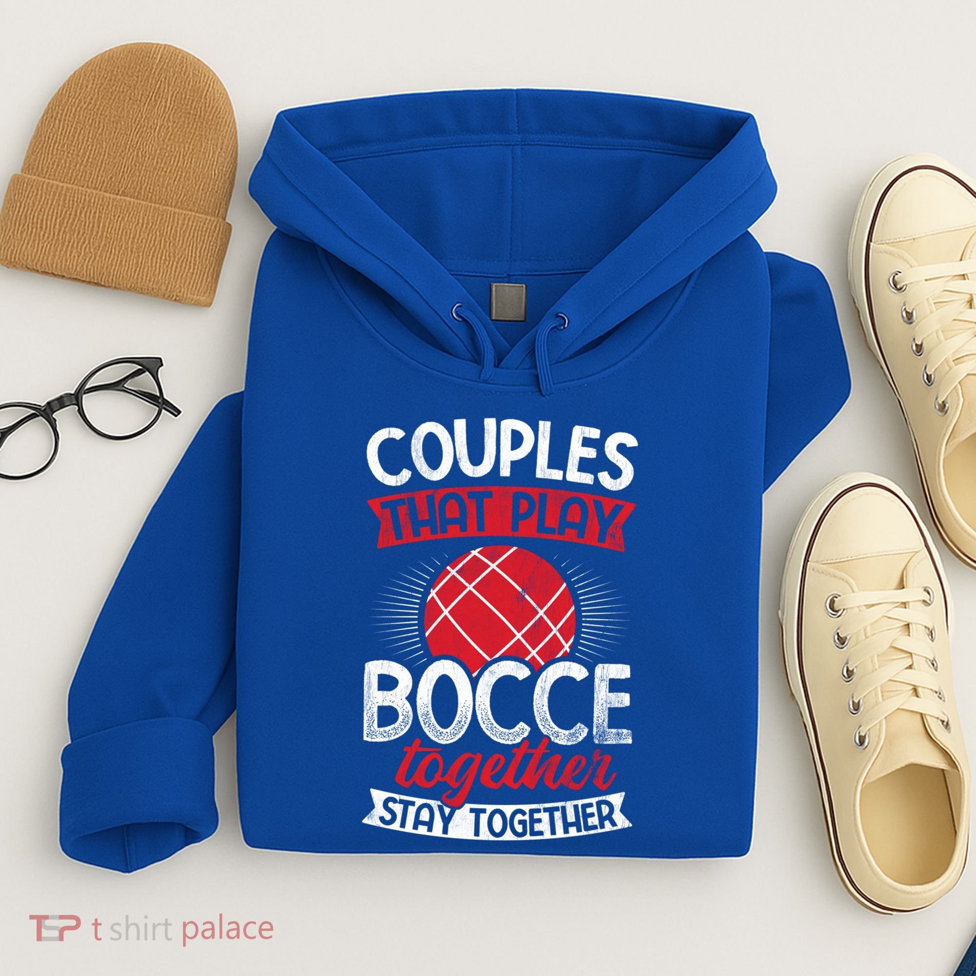 Couples Play Bocce Together Stay Together Bocce Ball Gift Hoodie