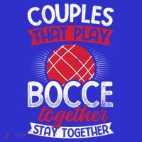Couples Play Bocce Together Stay Together Bocce Ball Gift Coaster thumb 2