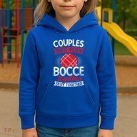 Couples Play Bocce Together Stay Together Bocce Ball Gift Kids Hoodie thumb 3