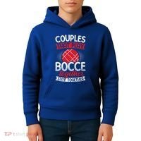 Couples Play Bocce Together Stay Together Bocce Ball Gift Kids Hoodie thumb 4