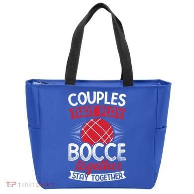 Couples Play Bocce Together Stay Together Bocce Ball Gift Tote Bag