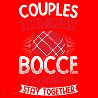 Couples Play Bocce Together Stay Together Bocce Ball Gift Santa Hat thumb 1