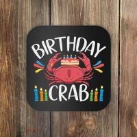 Crab Party Birthday Crab Birthday Coaster thumb 0