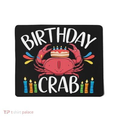 Crab Party Birthday Crab Birthday Mousepad
