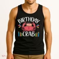 Crab Party Birthday Crab Birthday Tank Top thumb 3