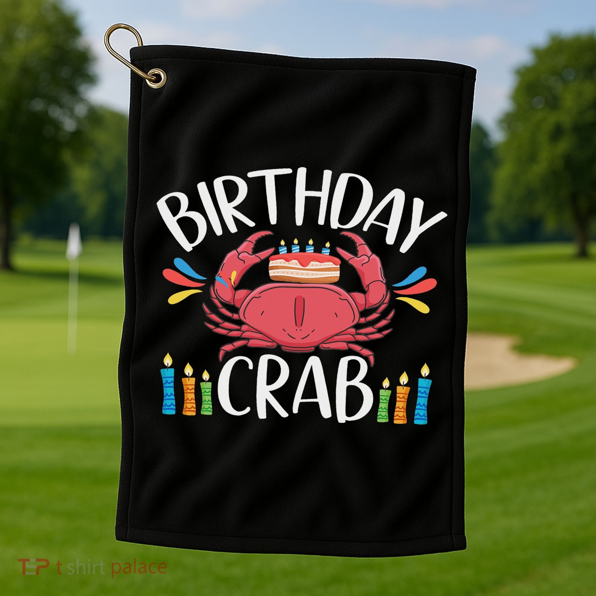 Crab Party Birthday Crab Birthday Golf Towel
