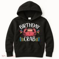 Crab Party Birthday Crab Birthday Kids Hoodie thumb 0