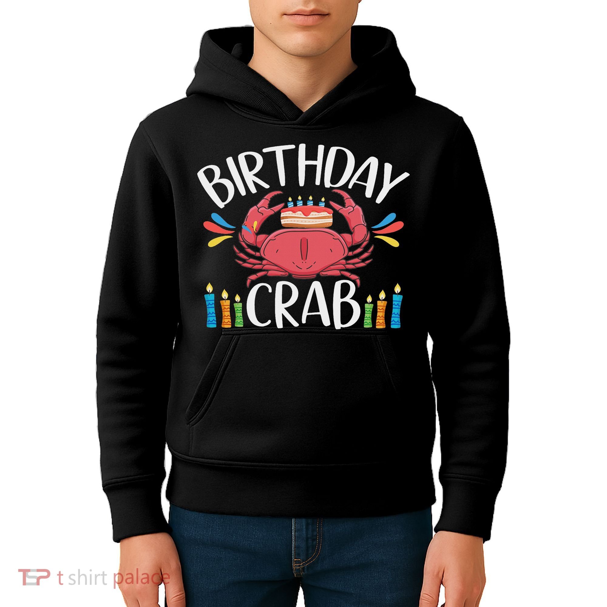 Crab Party Birthday Crab Birthday Kids Hoodie