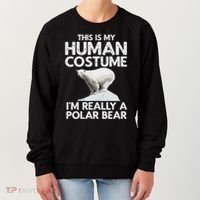 Cool Polar Bear For Women Human Costume Animal Halloween Women's Sweatshirt thumb 0