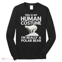 Cool Polar Bear For Women Human Costume Animal Halloween Long Sleeve Shirt thumb 0