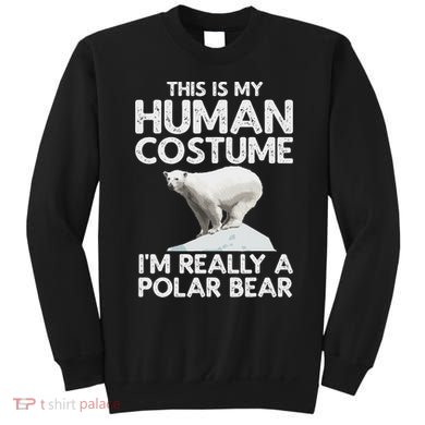 Cool Polar Bear For Women Human Costume Animal Halloween Sweatshirt
