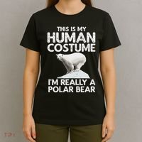 Cool Polar Bear For Women Human Costume Animal Halloween T-Shirt thumb 4