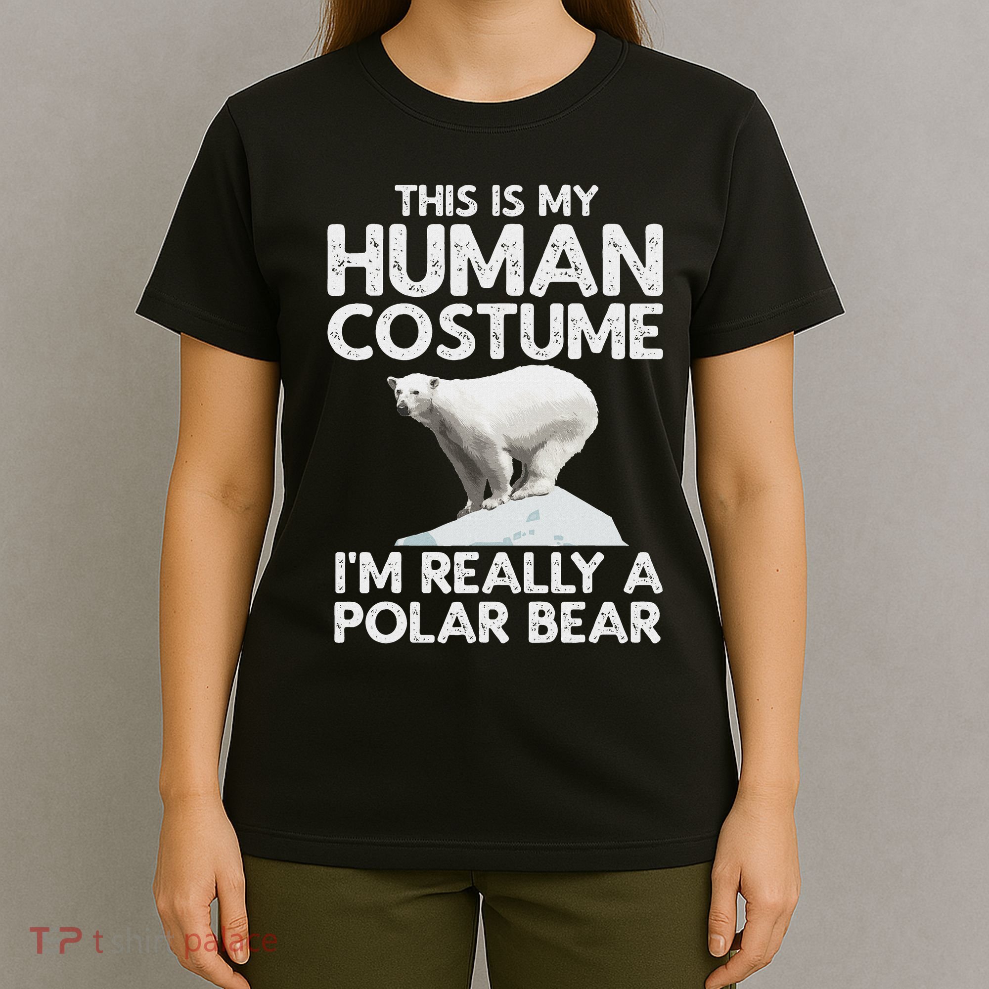 Cool Polar Bear For Women Human Costume Animal Halloween T-Shirt