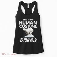 Cool Polar Bear For Women Human Costume Animal Halloween Women's Tank Top thumb 0
