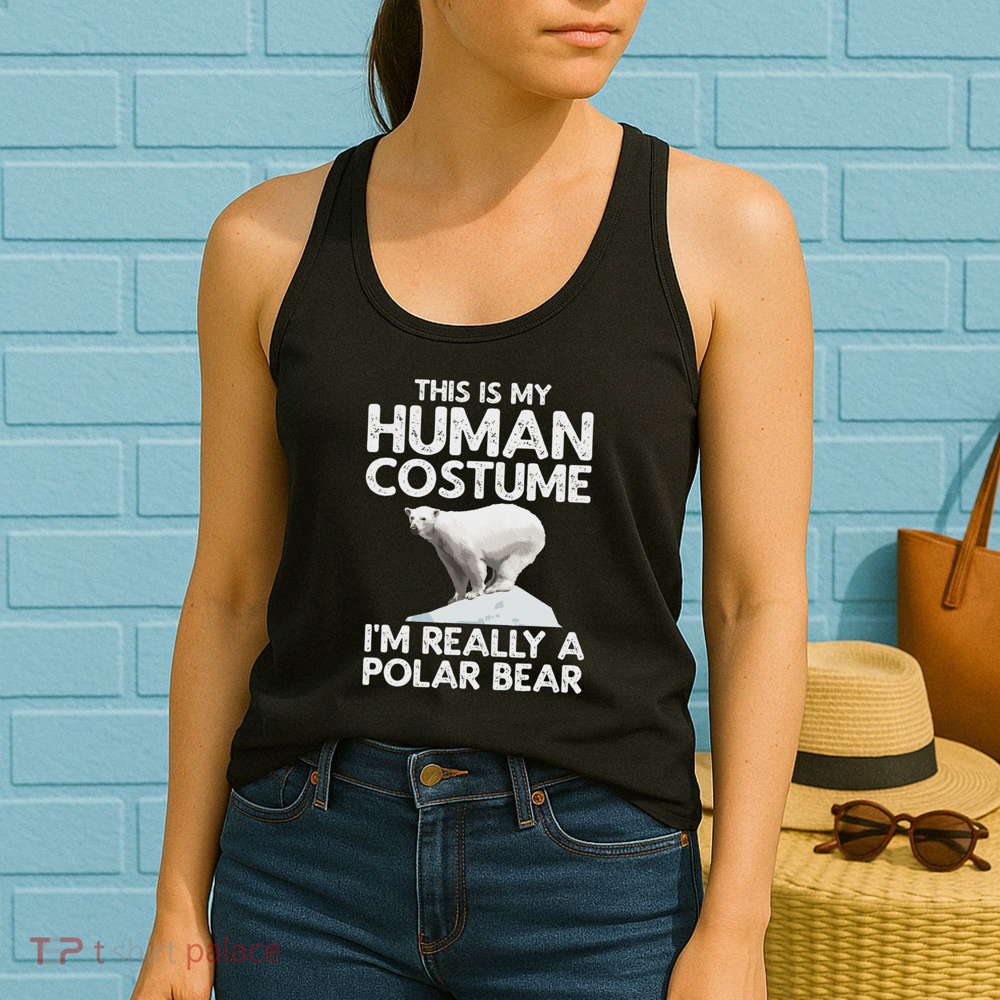 Cool Polar Bear For Women Human Costume Animal Halloween Women's Tank Top