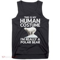 Cool Polar Bear For Women Human Costume Animal Halloween Tank Top thumb 0