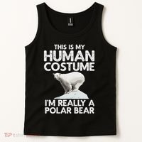 Cool Polar Bear For Women Human Costume Animal Halloween Tank Top thumb 2