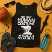 Cool Polar Bear For Women Human Costume Animal Halloween Tank Top thumb 4